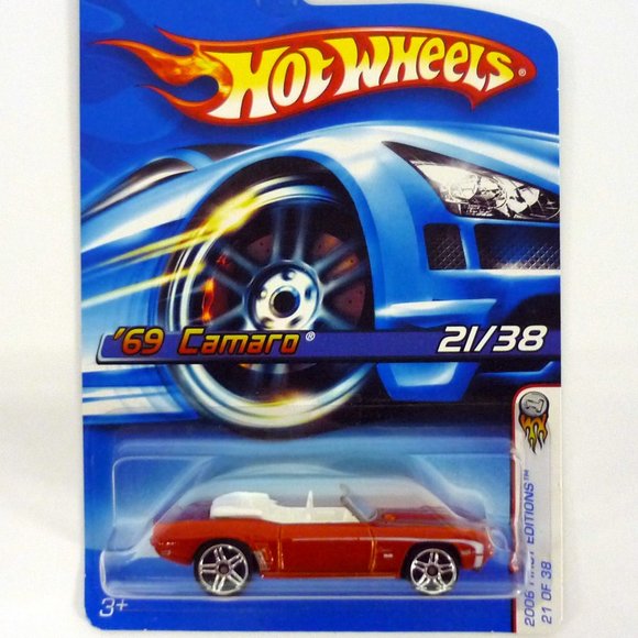 Hot Wheels '69 Camaro #021 First Editions 21 of 38 Red Orange Die-Cast Car 2006 - Picture 1 of 1
